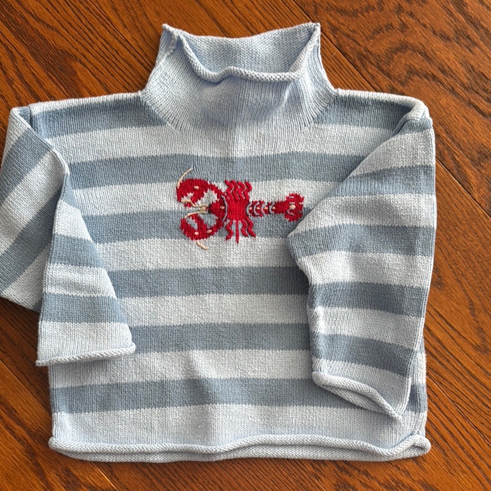 Claver blue lobster Sweater 24m